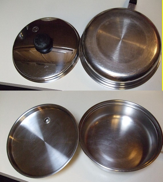Vintage Saladmaster 9 Inch Skillet Frying Pan Vapo Lid