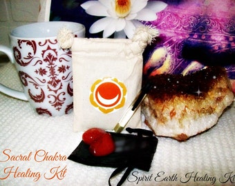 The Wheel of Chakra Healing Kit - Natural in Gold foil print