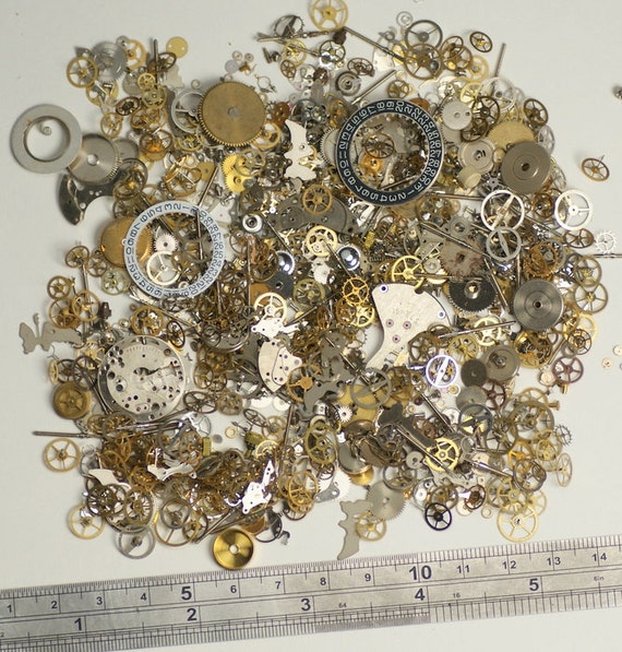 50g Watch parts Jewellery making steampunk altered art craft cyberpunk cogs gears crafts steampunk buy now online