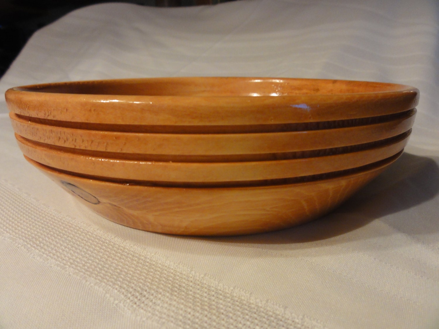 Hand Made Wood Bowl With Salad Bowl Finish