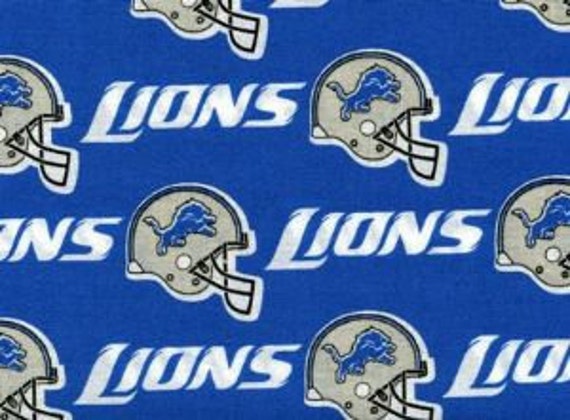 Detroit Lions Cotton Fabric nfl30588 by JandOFabric on Etsy