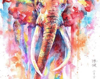 Elephant watercolor  Etsy