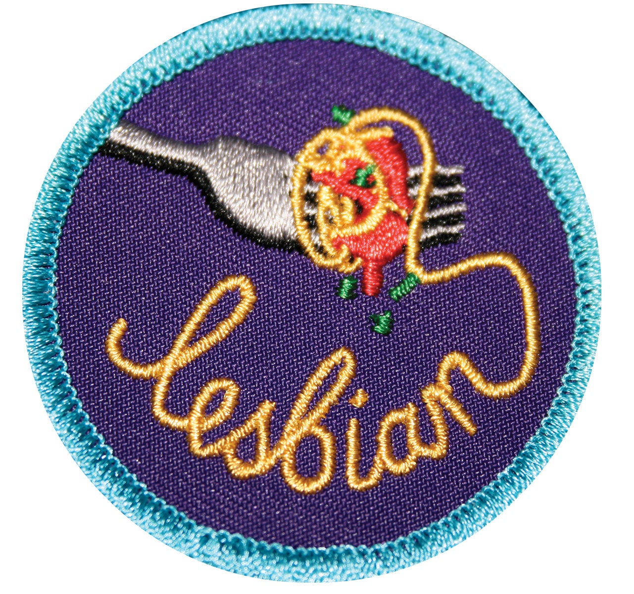 Spaghetti Lesbian Gay Merit Badge