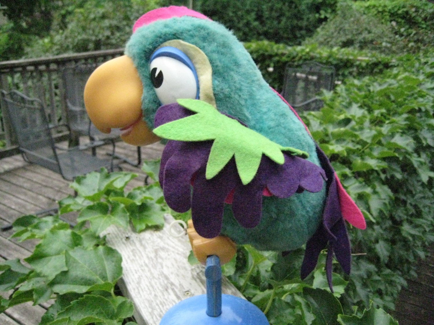 Vintage Mattel Toys 1963 Crackers the Talking Parrot