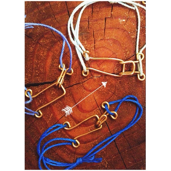 Items similar to Gold Clasp & Hemp String Bracelets on Etsy