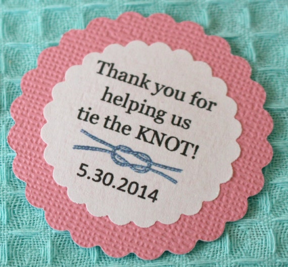 Items similar to Tie the Knot Mason Jar Labels, Wedding Mason Jar Label Tags, Nautical Wedding