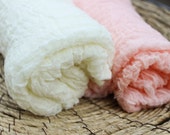 Newborn Baby Cheesecloth Wrap--Ivory and Peach or Ivory Creme and Pink Hand-dyed Premium Cheesecloth Wrap for Photography Prop for Baby Girl Newborn Baby Cheesecloth Wrap--Ivory and Peach or Ivory Creme and Pink Hand-dyed Premium Cheesecloth Wrap for Photography Prop for Baby Girl
