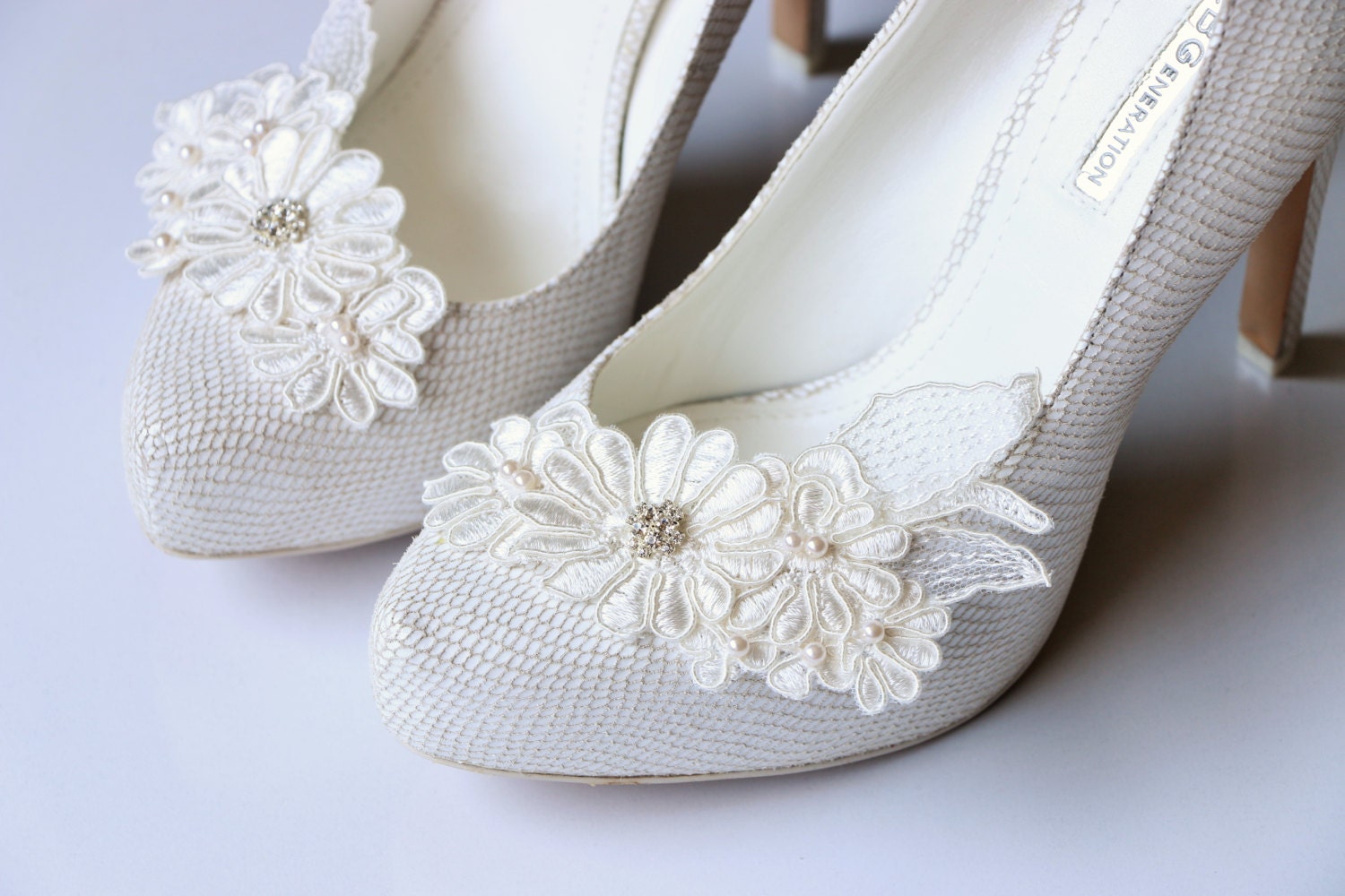 Bridal Lace Shoe Clips Shoe Clips lace shoe by Glamtouchboutique
