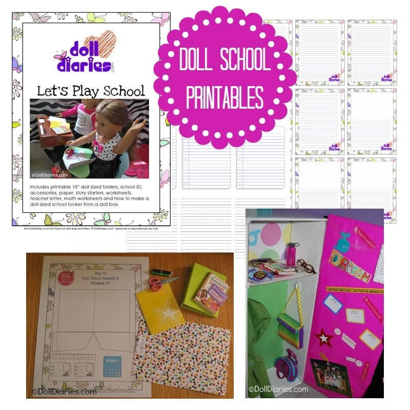 Doll Sized School Printables and Activities