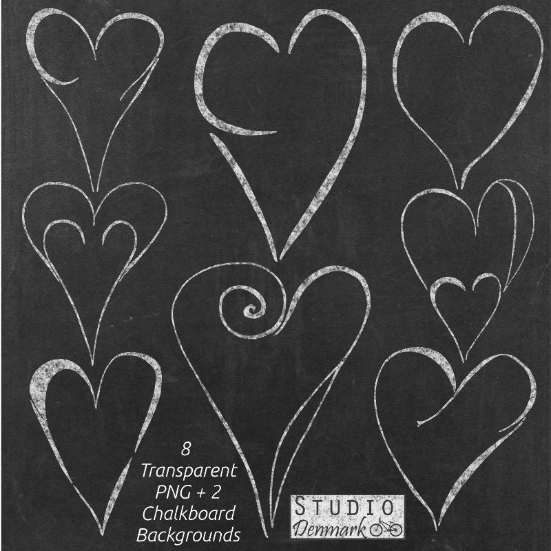 free chalkboard heart clipart - photo #5