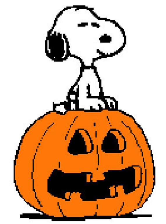 Snoopy in Pumpkin Jack O Lantern Halloween by ItsSewEzee on Etsy