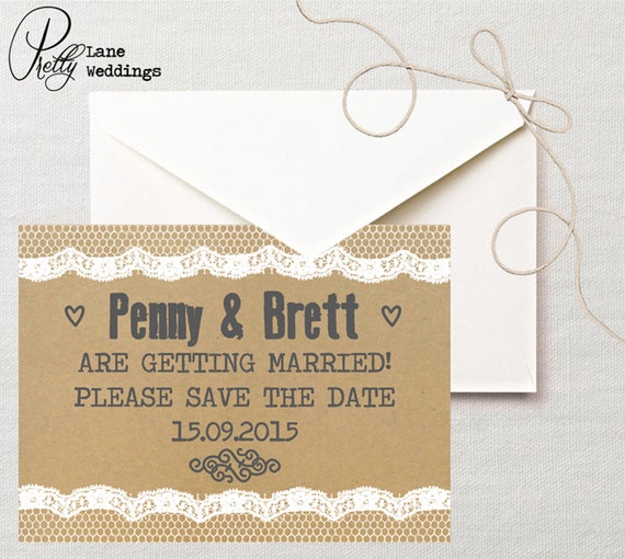 Items similar to Printable Save  the Date  DIY Invitation 