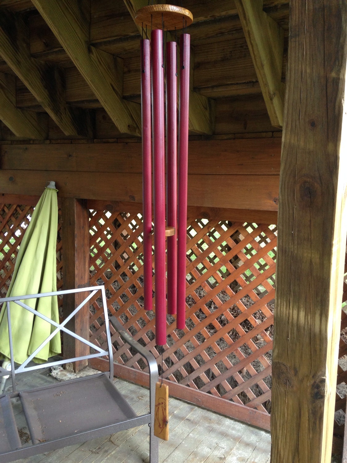Large wind chime by Fromfoundtomade on Etsy