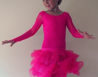 Pink Juvenile Ballroom Dancing Dresses