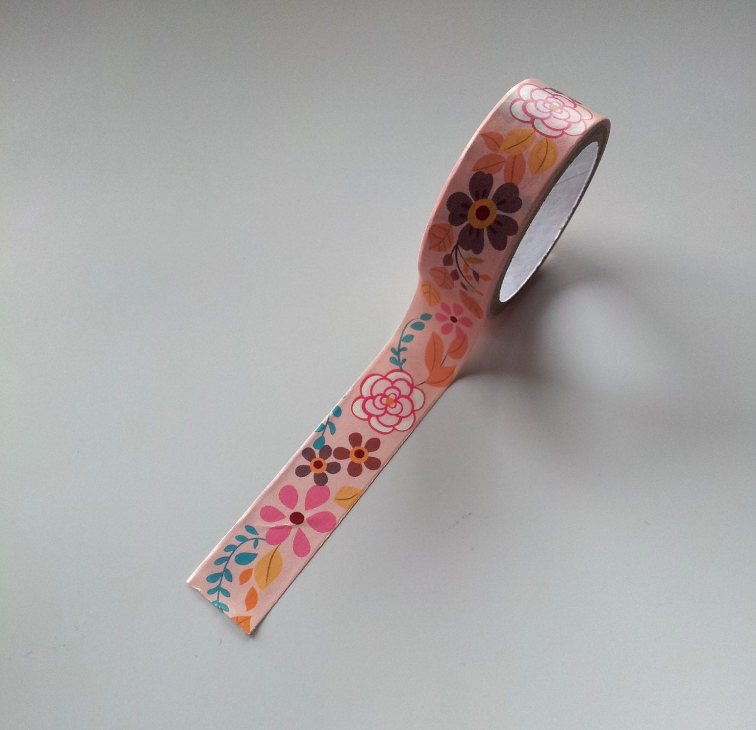 Masking tape pink flowers