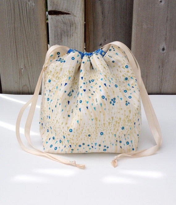 Sock Knitting Bag Yarn Bag Knitting Project Tote Bag Two at a