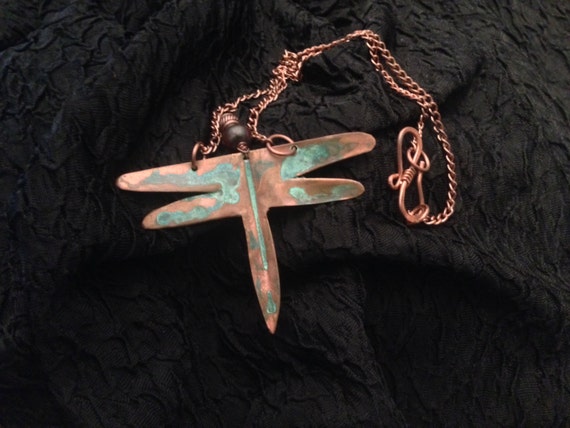 copper Dragonfly pendant