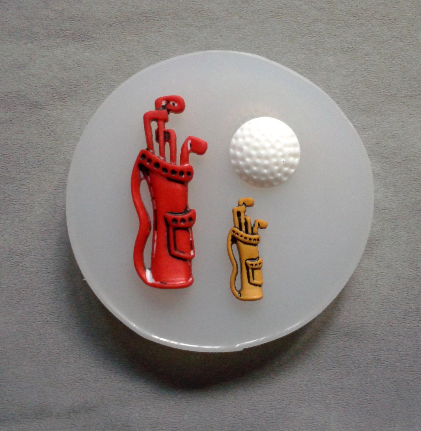 Silicone Mould Golf Bag with Clubs & Golf Ball silicone mold