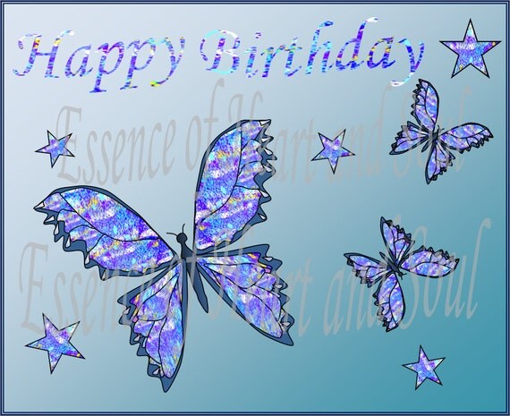 Items similar to Birthday butterfly clip art for birthdays, invitations