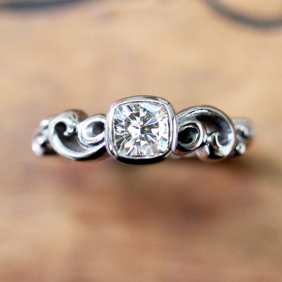 Custom made palladium engagement rings