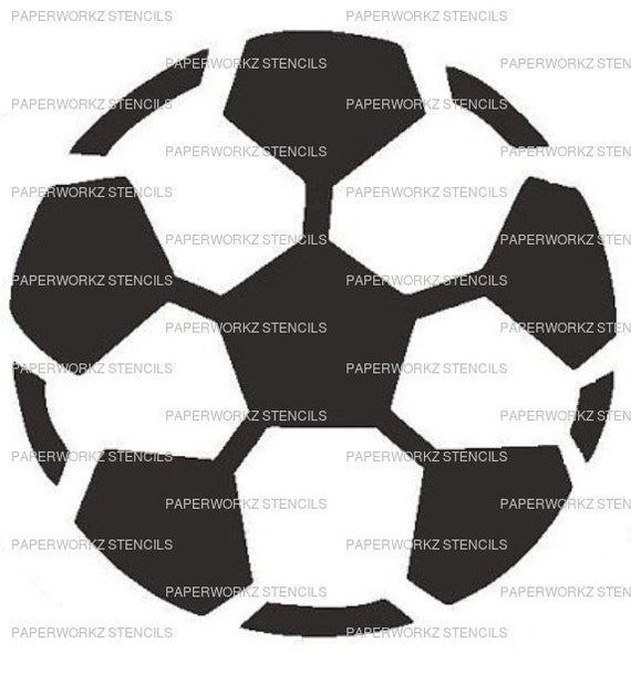 Soccer Ball Stencil for Cookies, Cupcakes, Cake Airbrushing
