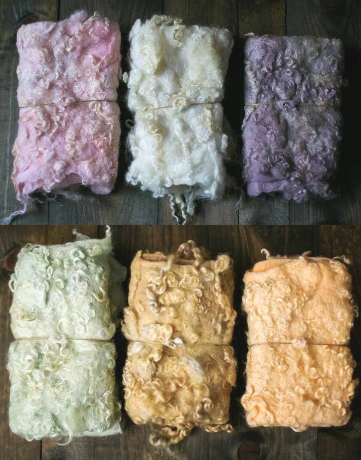 Nest of Curls Blanket Curly Felted Blanket Layer Newborn