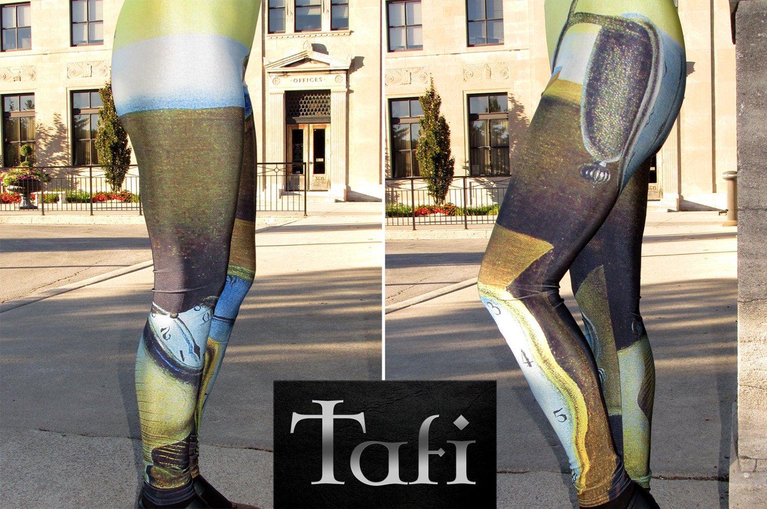 TAFI Dali Melting Clocks Leggings Limited Edition
