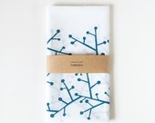 Tenugui Japanese  Cotton Towel Fabric Printed 'branch' - silkscreen printed Tenugui