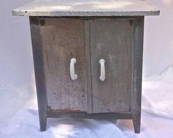 Vintage French Metal Cabinet