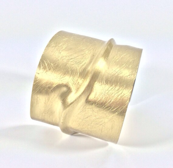 Statement Gold Cuff Bracelet // Matte Gold Finished // Fits