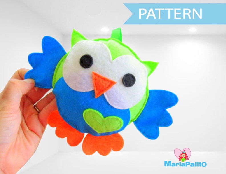 Felt Owl pattern Pattern Owl Sewing Pattern A325 PDF Sewing
