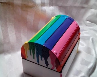 rainbow toy chest