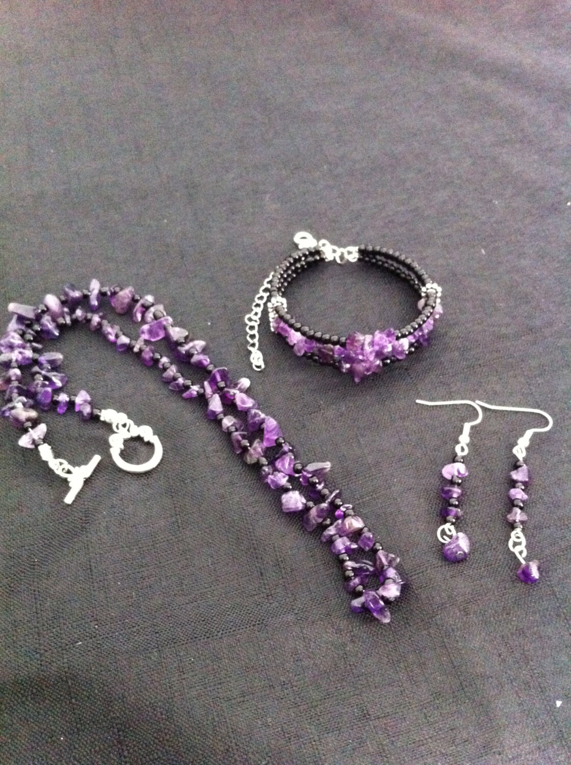 Amethyst Jewellery Set by CuriousToot on Etsy