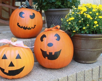 Create Your Own Pumpkin Faces Halloween Vinyl Sticker Decal