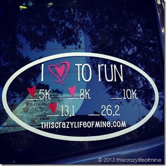 Items similar to Custom Running Decals on Etsy