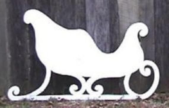 Stunning Christmas Flat Sleigh Silhouette Yard Art Lawn