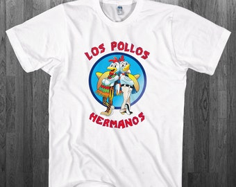 Los Pollos Hermanos T-shirt Breaking Bad Heisenberg Pinkman fan Youth Adult toddler size Tee Shirts