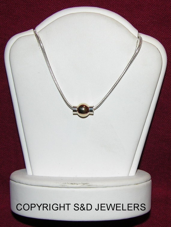 Cape Cod 14K gold and sterling necklace by TheDuneShack on Etsy