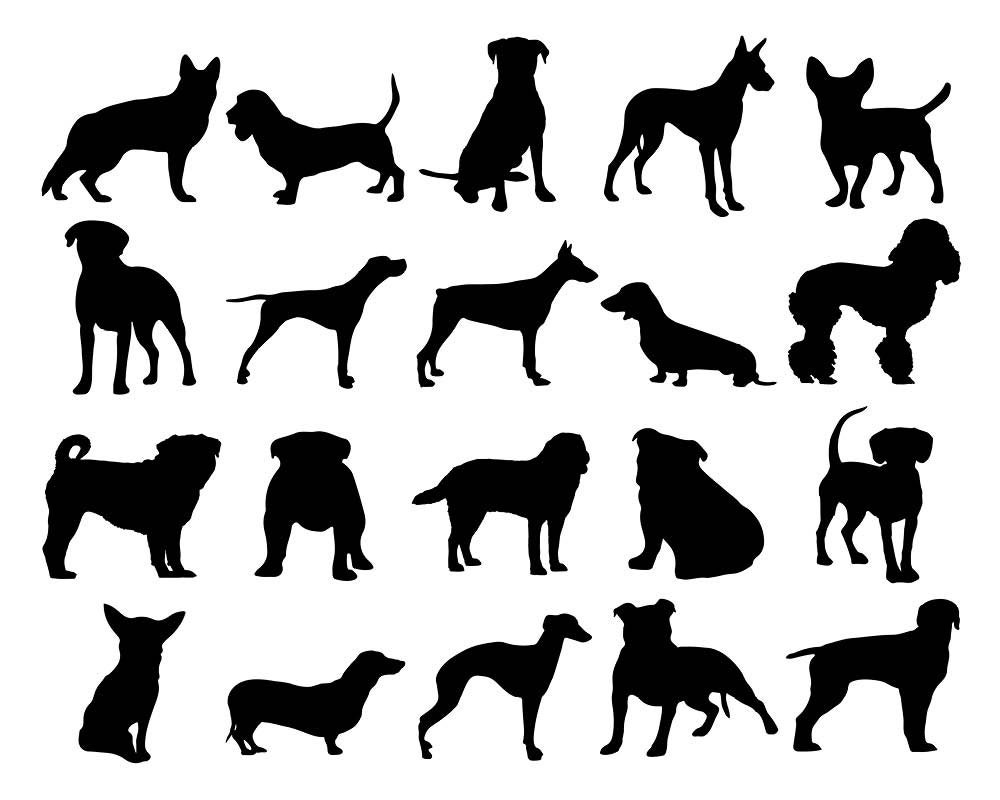 free clipart dog silhouette - photo #42