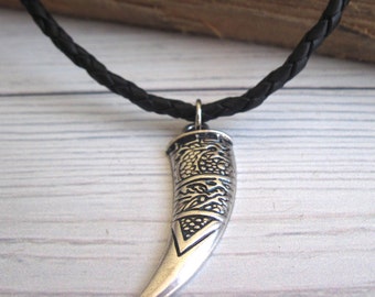 Man Necklace - Man Leather Necklace - Man Jewelry - Man Gift - Husband Gift - Boyfriend Gift - Gift For Dad - Present For Men - Male Jewelry