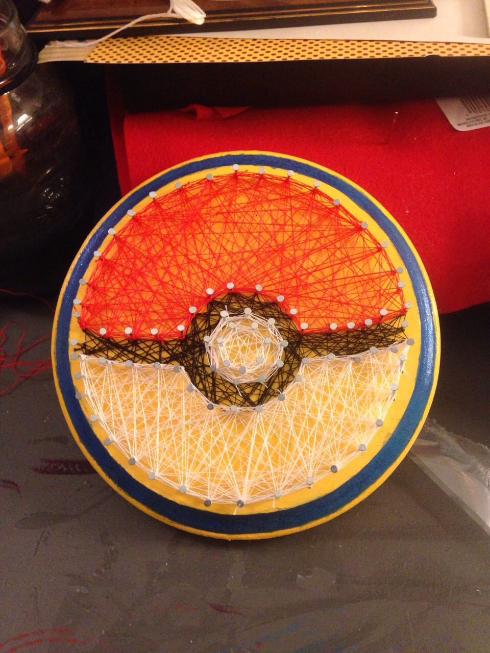 Pokemon Pokeball String Art by NerdcoreArts on Etsy