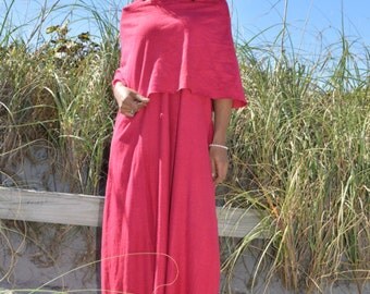 The Super Cowl sleeveless maxi Dress. Organic hemp jersey. Made to order.