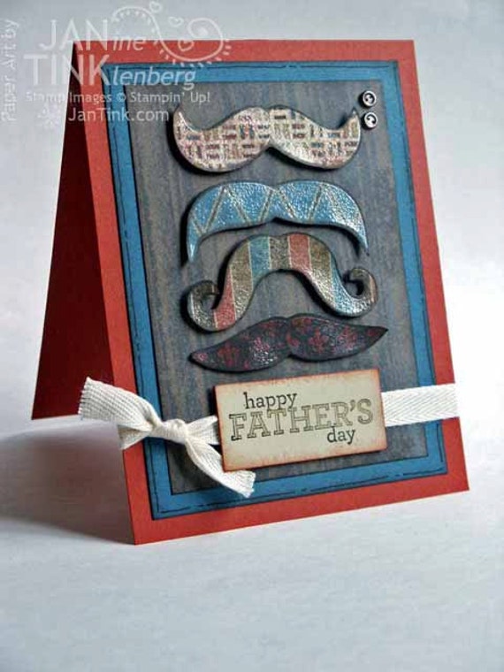 Greeting Card Happy Father's Day Mustache Handmade for