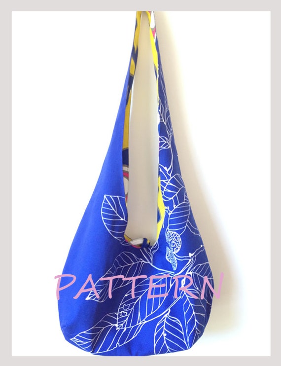 Hobo bag pattern, reversible cross body bag sewing pattern, sling bag ...