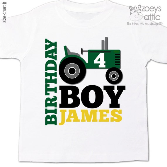 Download Birthday tractor shirt personalized birthday boy by zoeysattic