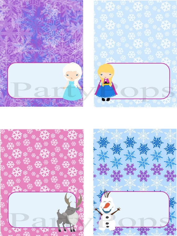 Items Similar To Frozen Party Frozen Birthday Food Label Name Place 