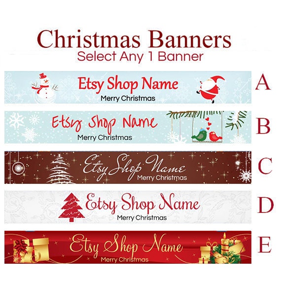 christmas banner etsy Selections Christmas 7 Banners Banners Etsy Shop