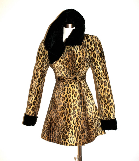 Vintage NORMA KAMALI OMO Leopard Coat Faux Fur by StatedStyle