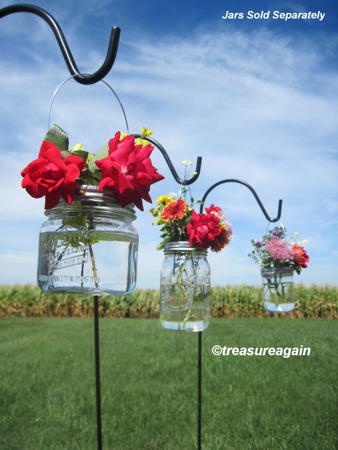 12 Wedding Mason Jar Vase Flower Lids for WIDE Mouth Ball