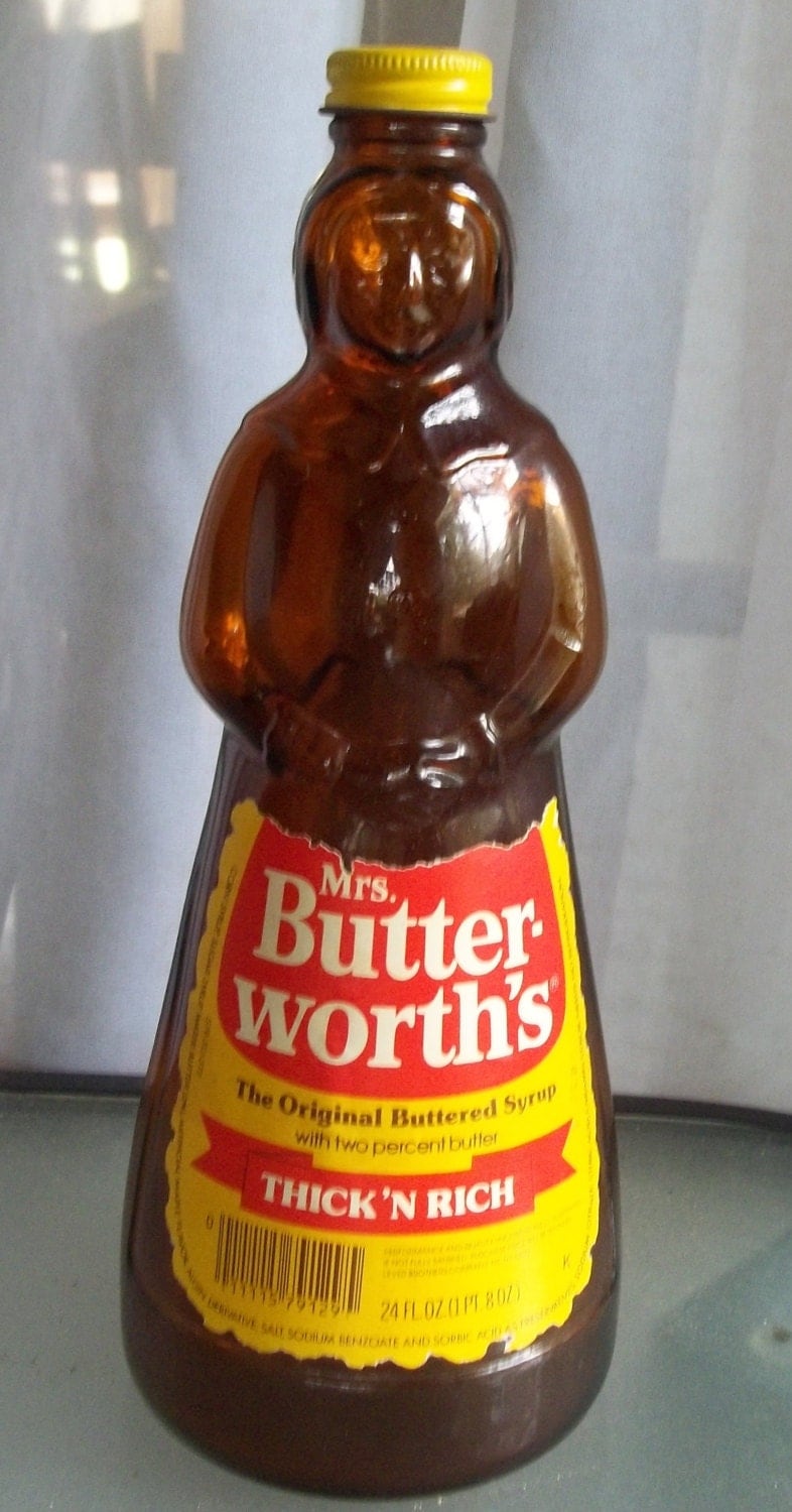 Vintage Mrs. Butterworth's Glass Syrup Bottle